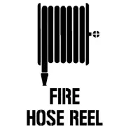 Fire Hose Reel Symbol Stencil