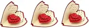 [Operitacx] 3pcs Valentine's Day Memory Creative 3D Memory Card Cards Greeting Her Anniversary Her