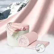 Vesta Washable Silk Cooling Blanket, Lightweight Comforter for Hot Sleepers, 100% Long Staple Mulberry Silk, Moisture & Thermal Control for Summer Use (Heavenly Pink, Full/Queen 90'' X 90'')