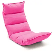 SOGA Foldable Tatami Floor Sofa Bed Meditation Lounge Chair Recliner Lazy Couch Pink
