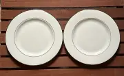 Lenox Herald Square White Salad Plates Set of 2 White Platinum NEW With Tag