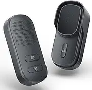 Hands Free Wireless Intercom Doorbell for Home Classroom, Wuloo Two-Way Communicator Doorbell Chime with 1/2 Mile Distance 4 Volume Levels 10 Chimes Battery-Operated with Mute Mode（1&1, Gray)