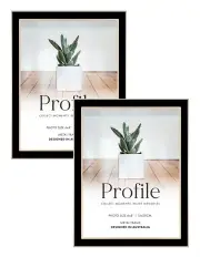 [Profile Australia] Eternal Solid Metal Photo Frame 6x8inch 2 Pack in Black