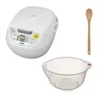 Tiger JBV-S18U 10 Cup 4 in 1 Rice Cooker White with Washing Bowl and Spoon