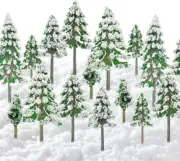Mini Snow Pine Model Trees, 35Pcs Snow Pine Miniature Trees 1.97-5.9 Inch,Tiny S