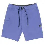 Volcom Men's Lido Solid Mod-Tech 20 Ballpoint Blue Trunks Boardshorts (BPB)