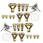 Ozoffer 28Pcs Picture Hooks Assorted Sizes Heavy Duty Durable Up To 45kg
