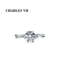 在飛比找PChome24h購物優惠-CHARLES VII 查爾七世 皇家訂製款一克拉女鑽戒/純