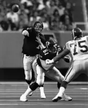 Jeff George Atlants Falcons throws a pass 1990s Old Photo
