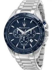 Maserati Chronograph R8873612043 Blue Dial Silver Stainless Steel Unisex Watch