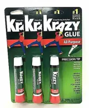 3 Pack Krazy Glue Instant strong Super Glue crazy fast Tube All Purpose 0.07oz