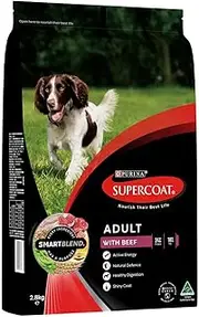 Purina Supercoat Adult Beef Dry Dog Food 2.8 Kg