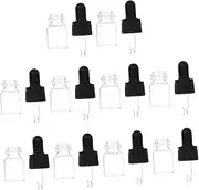 MUCKLILY 10Pcs Refillable Glass Dropper Bottles for Essential Oils Perfumes DIY Crafts Leak Durable Assorted Color Liquid Containers for Travel Aromatherapy
