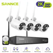 SANNCE 3MP Wireless 8CH NVR Security Camera System Two Way Audio IR Night Vision
