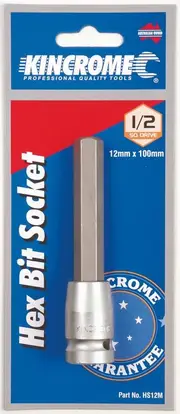 Kincrome HS12M - Hex Bit Socket 12mm 1/2" Drive