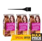 L'Oreal Casting Creme Gloss 645 Amber Hair Color 3-Pack Ammonia Free
