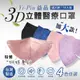 【益品】3D立體醫療口罩-加大款(50入/盒) 四色任選 (7.6折)