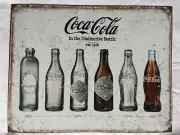 Coca Cola Coke Bottle Evolution 1899 - 1957 Metal Sign Desperate Enterprises 16”