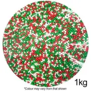 Edible Non Pareils Christmas Mix Cake Sprinkles (1kg)