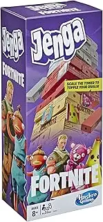 Jenga - Fortnite Edition - Classic Wooden Block Stacking Tower Game - Inspired By Fortnite Video Game From Epic Games - 1+ Players - Family Board Games And Toys For Kids - Boys And Girls - Ages 8+