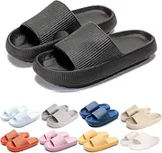 [ACAT-CHN] Unisex Pillow Slides Super Soft Massage House Slippers Cloud Sliders Quick Drying Non-Slip Open Toe Soft Slippers