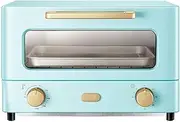 Oven Mini Oven air Fryer Oven 12L Mini Oven,Electric Cooker and Grill, Home Baking Small Oven Timer Double Glass Door Top and Bottom Heat1000W Convection Countertop Toaster Oven (Blue) (White) Toast