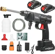 Wireless Car Pressure Washer, 24.5 Bar/350 PSI, Portable Cordless Pressure Washer, 1500mAh*2, Battery Operated Pressure Washer, Pressure Washer Machine