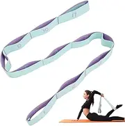 AiQInu Yoga Stretch Strap, Resistance Bands with 11 Loops, Highly Elastic Fitness Bands, Highly Elastic Resistance Bands for Pilates, Fitness, Stretching Training