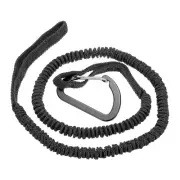Kayak Paddle Leash, Stretchable Paddle Lanyard Safety Rod Holder Tool, Black