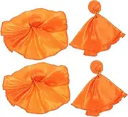 4pcs Rugby Referee Flag Football Party Training Yellow Linesman Football Referee Flag Soccer Professional Penalty Tossing Accessory Party Supplies Orange Polyester Cloth