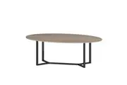Foret Coffee Table Oval Tea Side Tables Vintage Dining Retro Metal Wooden Oak