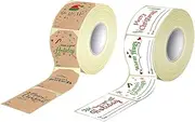 Homoyoyo 2 Rolls Christmas Theme Box Decorative Stickers of DIY Box Seal Decals for Present Wrapping Easy to Apply Remove for Candy Biscuit Bag Sealing