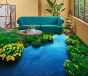 3D Flower Grass 4130 Floor WallPaper Murals Wall Print Decal AU Zoe