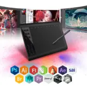 10x6" Graphics Tablet 8192 Drawing Tablet Digital Tablet 233 Point Quick Reading
