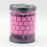 Waterproof Roll Up Flexible Bluetooth Wireless Keyboard For Apple iPhone iPad - Pink