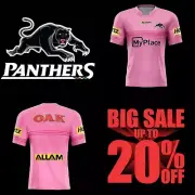Penrith Panthers NRL RUGBY LEAGUE FOOTBALL Jersey Size XL PINK
