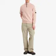 C.P. Company Diagonal Fleece Resist Dyed Half Zip Sweatshirt