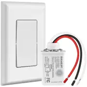 Wireless Light Switch and Receiver Kit, 15A High Power, No Wiring, No Interferen