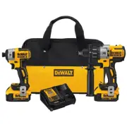 DEWALT 20V MAX XR Cordless Brushless Hammer Drill/Impact 2 Tool Combo Kit