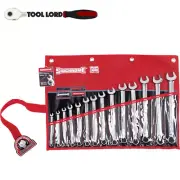 Sidchrome 14 Piece Ring & Open End Metric Spanner Set SCMT22210 6-19mm Roll-up
