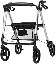 Walker for Seniors Rollator Rollator Walker Walking Frame Foldable Compact Mobility Aids with Seat Bag and Wheel Transport Walker Walking Stick Elderly Disabled Little Surprise