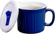 [CorningWare] 20 oz Blue Meal Mug with Lid