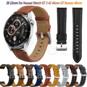 Leather Watchband Strap For Huawei Watch GT3/GT 3 42 46mm GT2 Pro GTR Bracelet