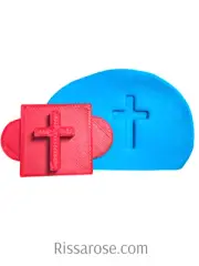 Mini cross Cookie Stamp Fondant Embosser Baptism Christening cookie personalised