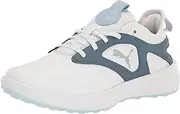 [pumagolf] Women's Ignite Malibu WMNS Golf Shoe, Puma White-Puma Silver-Evening Sky, 5.5