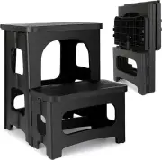 Folding 2-Step Stool, Non-Slip Fold Stools for Adults or Kids, Capacity of 300