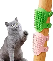2 In 1 Cat Self Groomer Brush,Silicone Itching Corner Scratching Brush, Self Massage Tool, Face Scratcher,for Table Legs & Climbing Frames