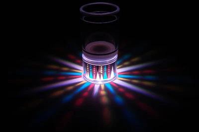 Set of 2 LiteRays LED Light Up Projection Shot Glasses- Carousel