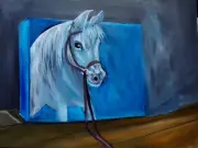 HAWAII ARTIST "A 3D Horse Painting" YEAR OF THE HORSE, ABSTRACT ONE OF A KIND