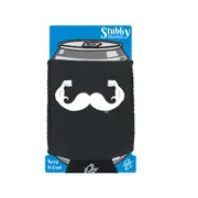 Moustache Muscles - Funny Novelty Stubby Holder With Base